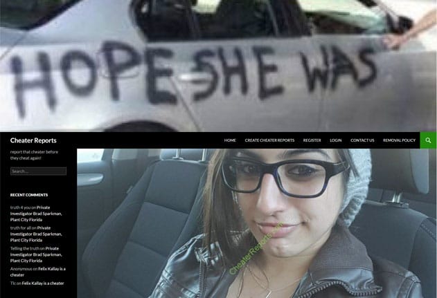 Expose Cheater on Cheater Report Website Expose Cheater on Cheater Report Website